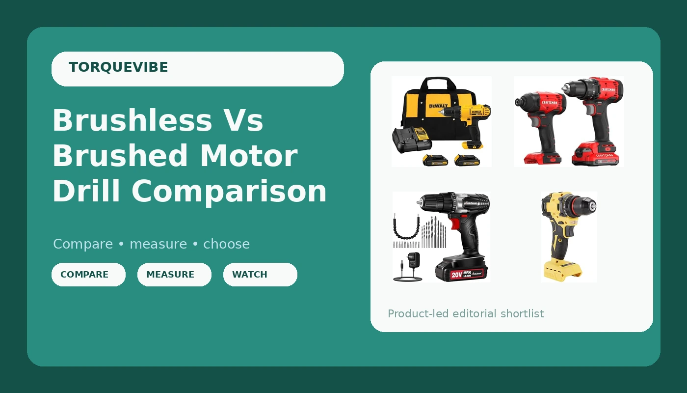 Brushless Vs Brushed Motor Drill Comparison - TorqueVibe review with measurements and honest opinion
