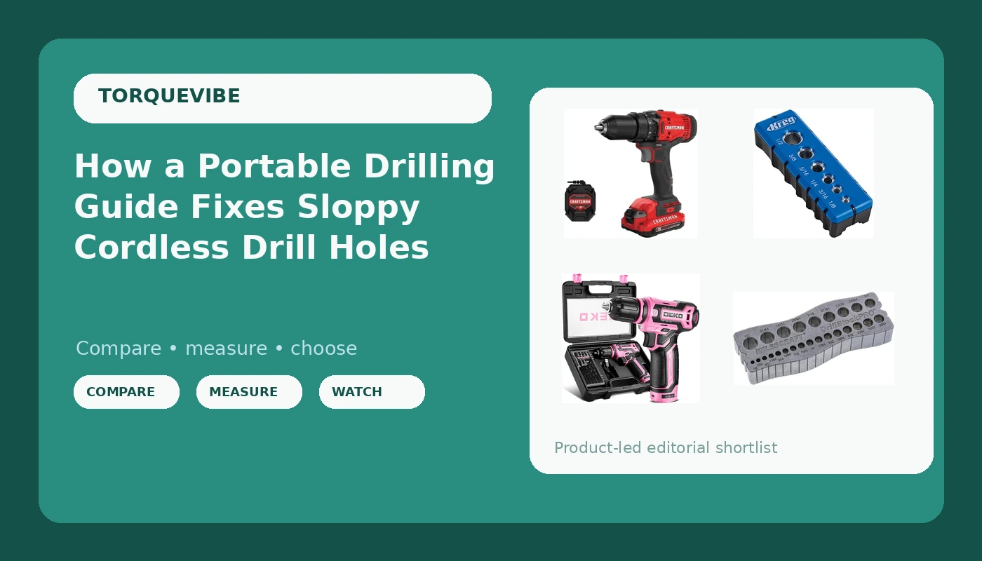 How a Portable Drilling Guide Fixes Sloppy Cordless Drill Holes