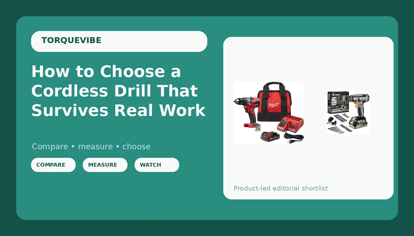 How to Choose a Cordless Drill That Survives Real Work