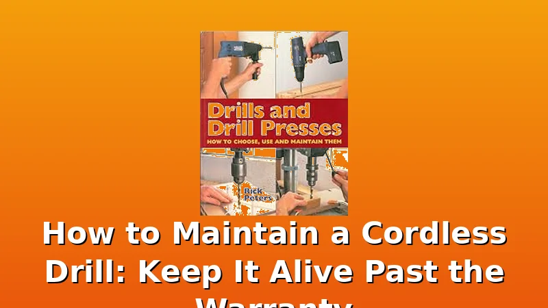 How to Maintain a Cordless Drill: Keep It Alive Past the Warranty - TorqueVibe review with measurements and honest opinion