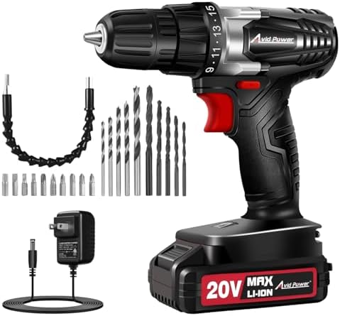 AVID POWER 20V Cordless Drill Set (B07CR1GPBQ)